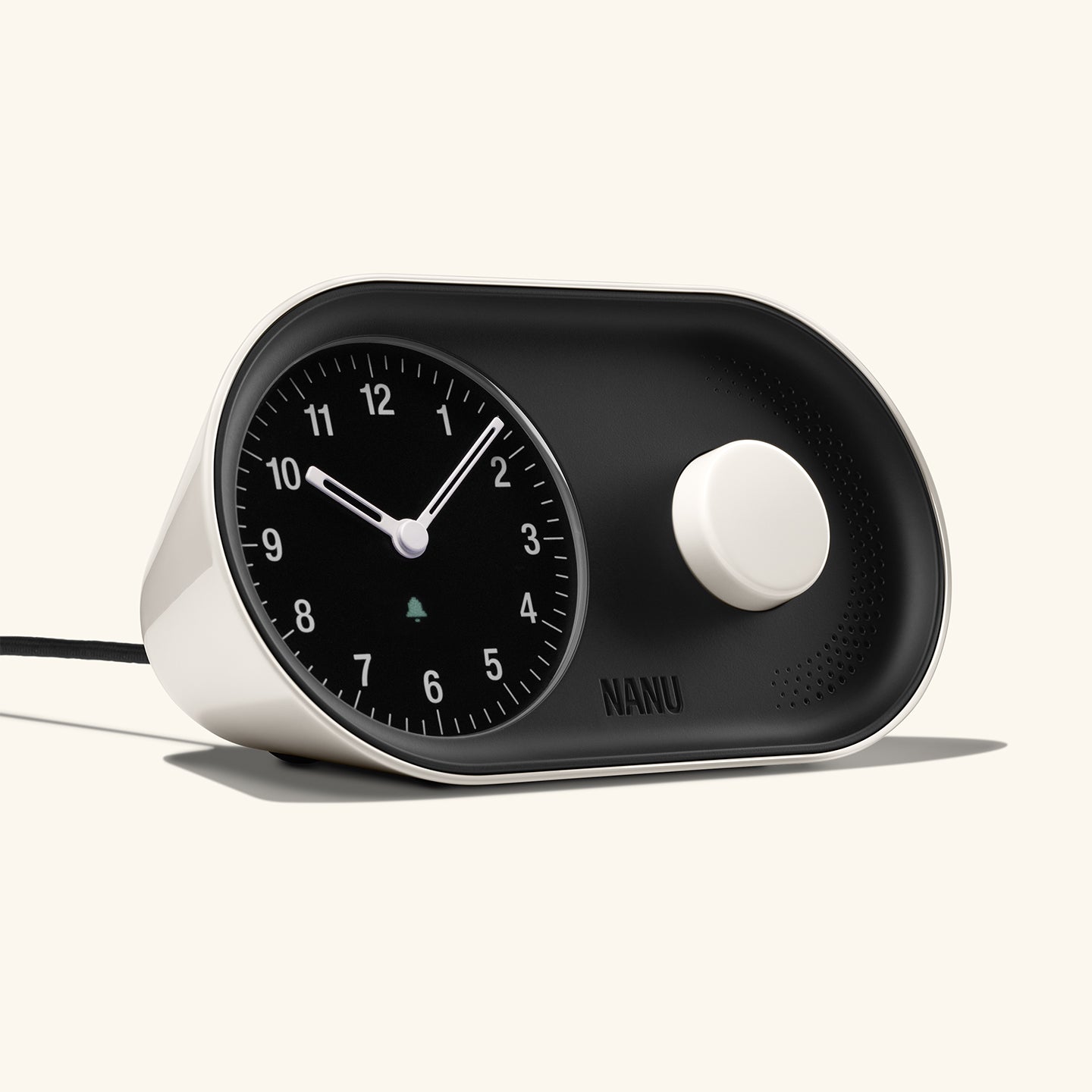 Arc Alarm Clock in Pearl White